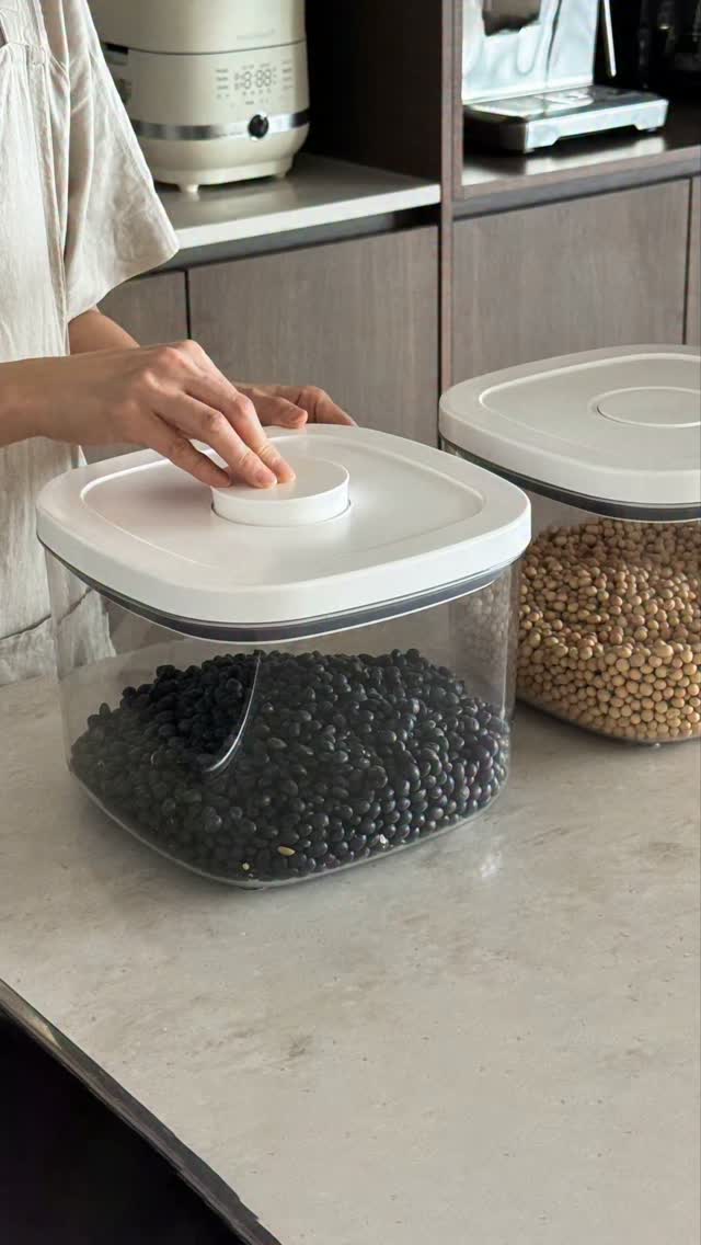 푸시락 쌀통 밀폐용기