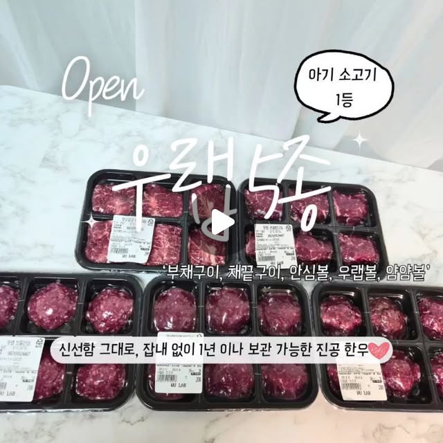 우랩 소고기 5종 (구이류 2종, 다짐육 3종)